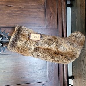 Faux fur Christmas stocking
